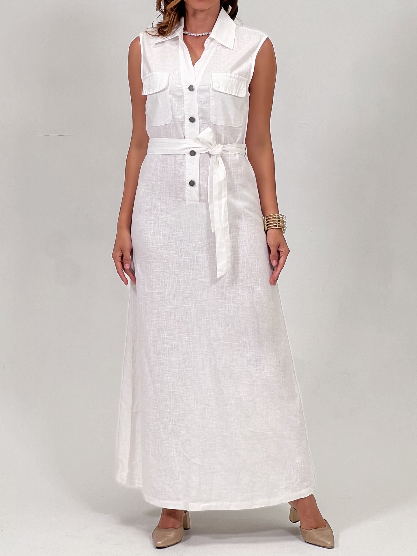 Vestido Neutro Chic Blanco