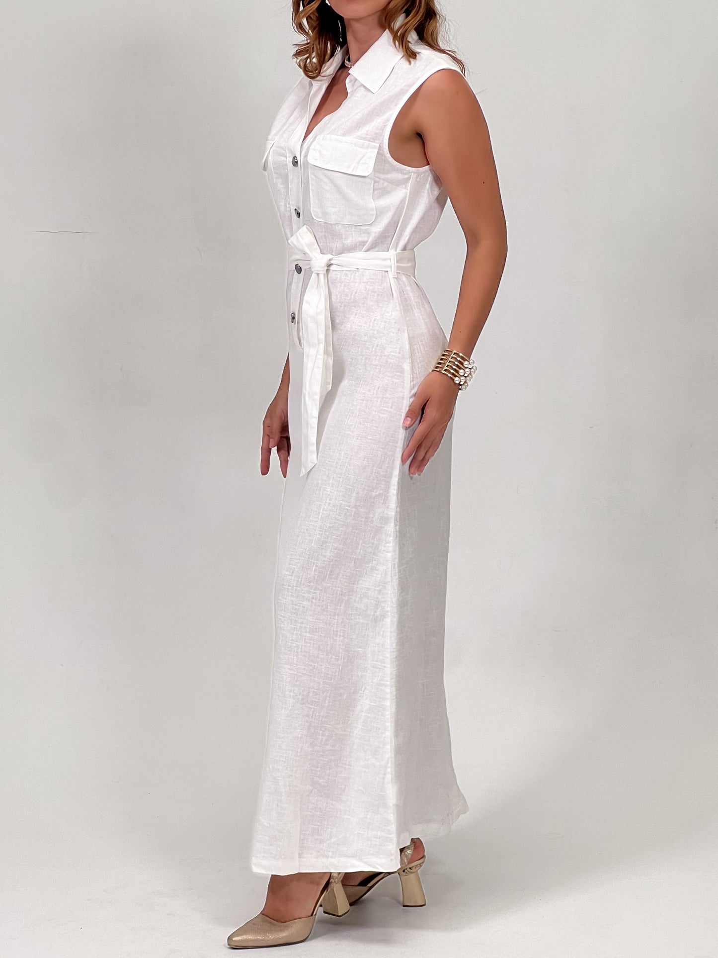 Vestido Neutro Chic Blanco