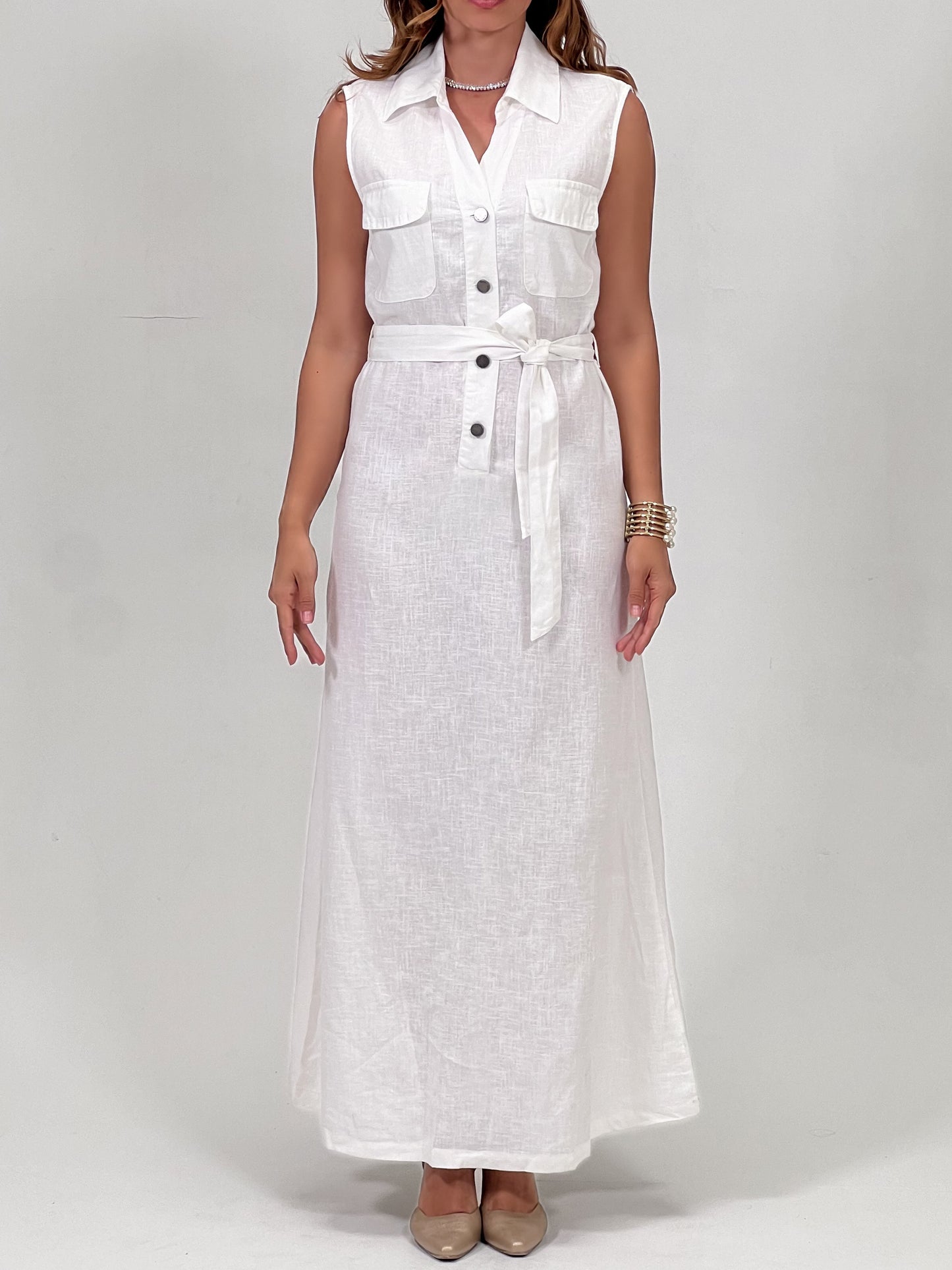 Vestido Neutro Chic Blanco