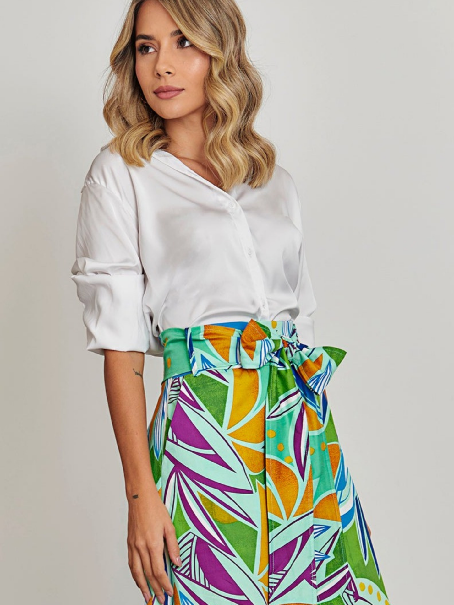 Blusa Mila Seda Puño Liso