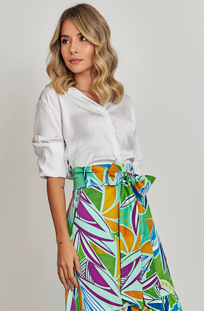 Blusa Mila Seda Puño Liso