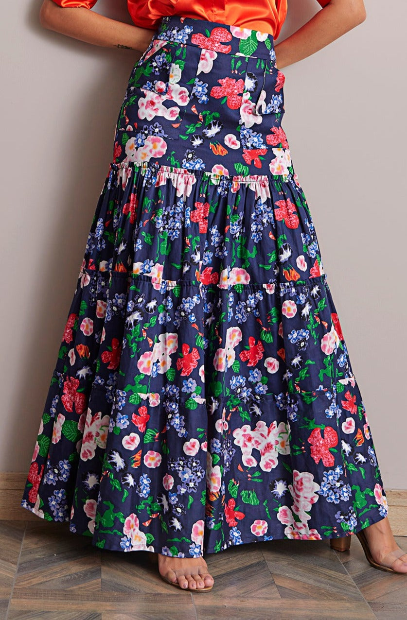 Falda Larga Estampado Floral