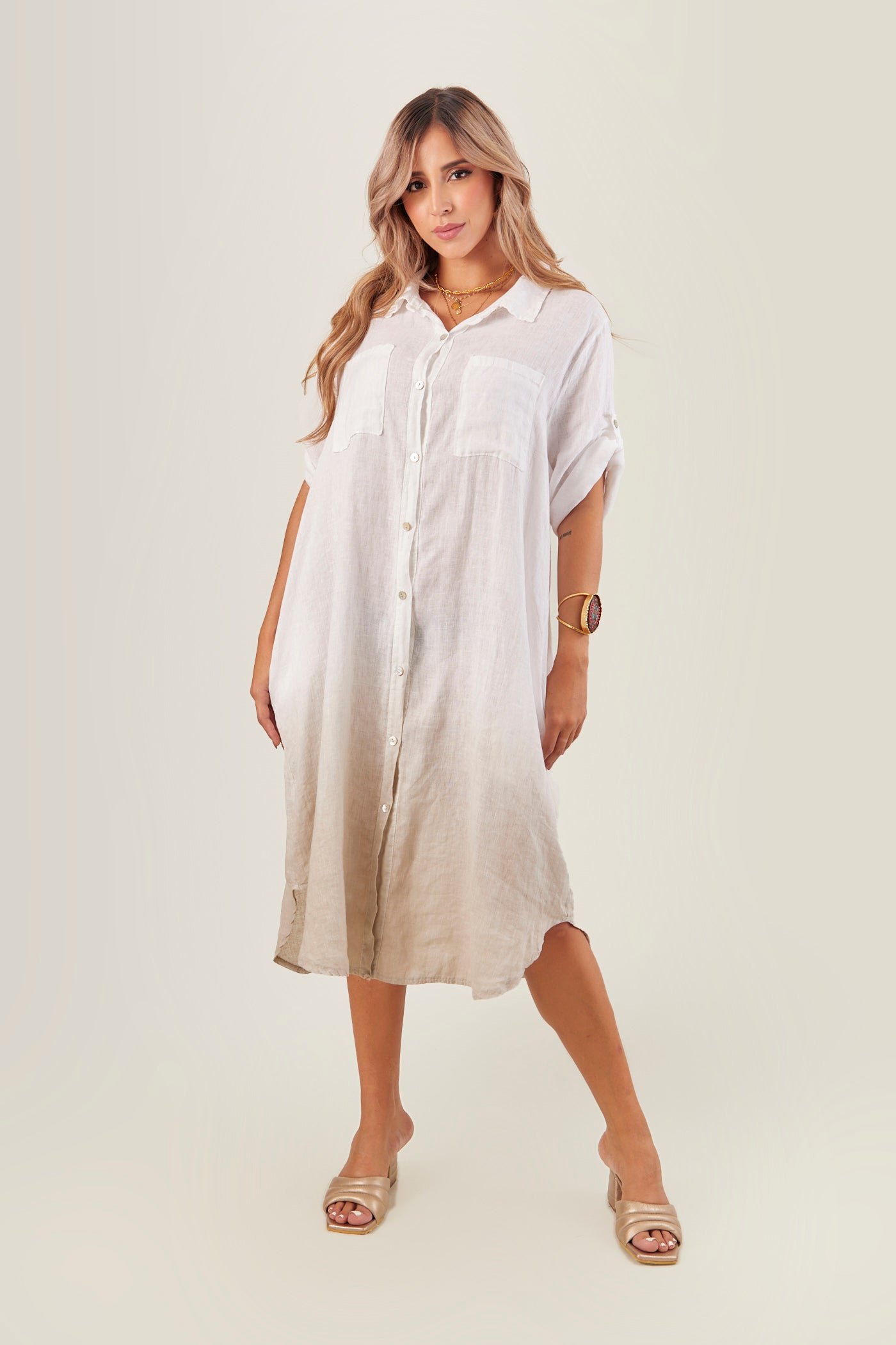 Vestido Lino Degrade
