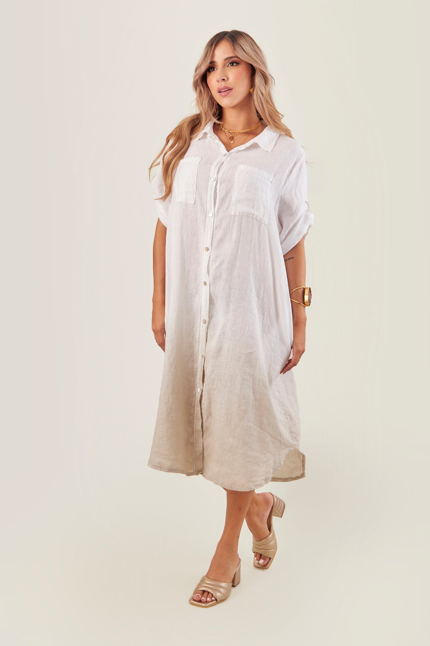 Vestido Lino Degrade