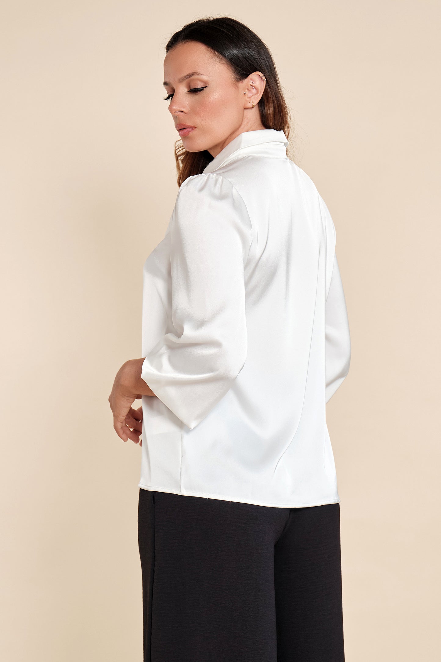 Blusa Seda Cuello V