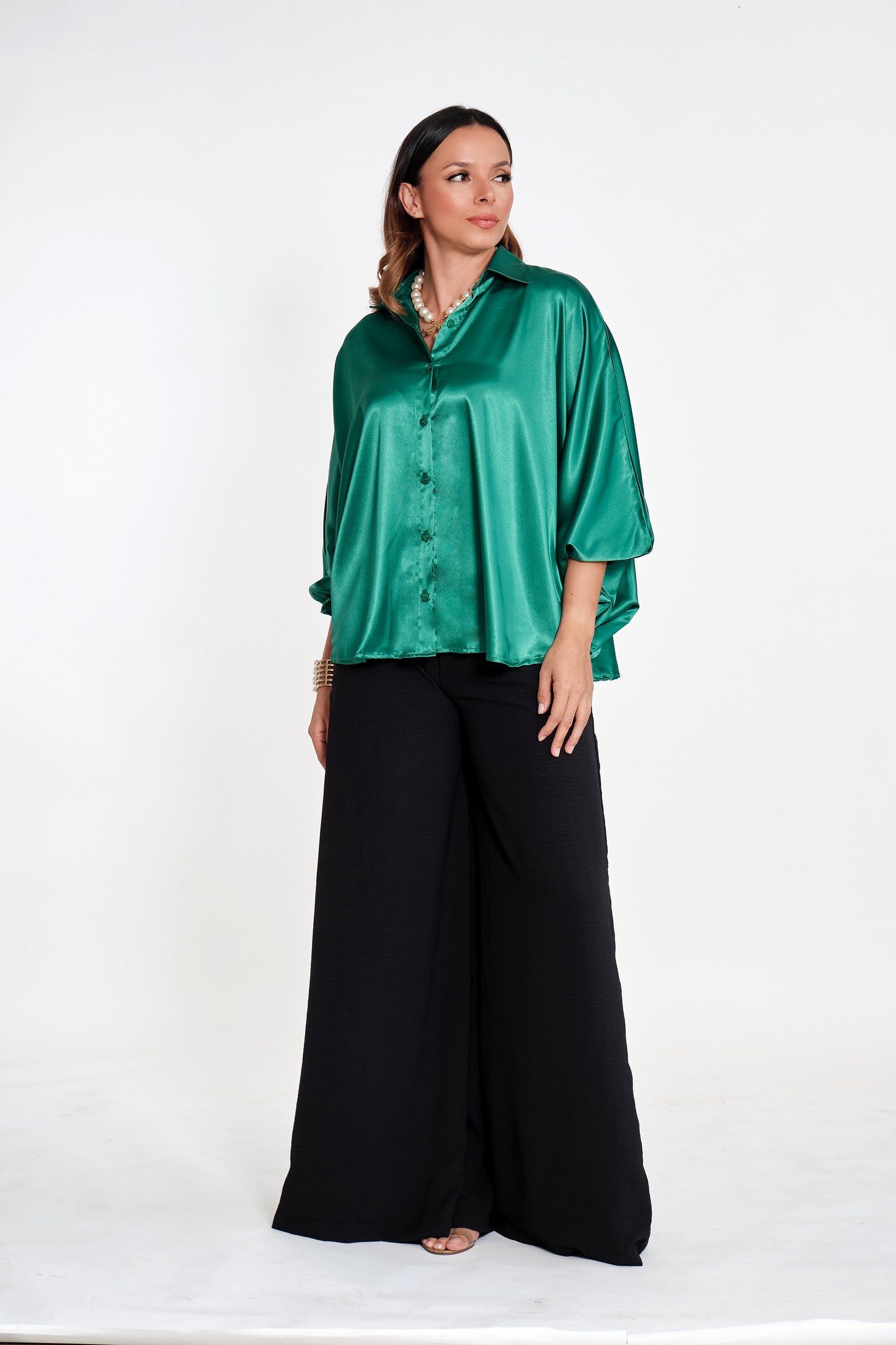 Blusa en Seda Missy Verde