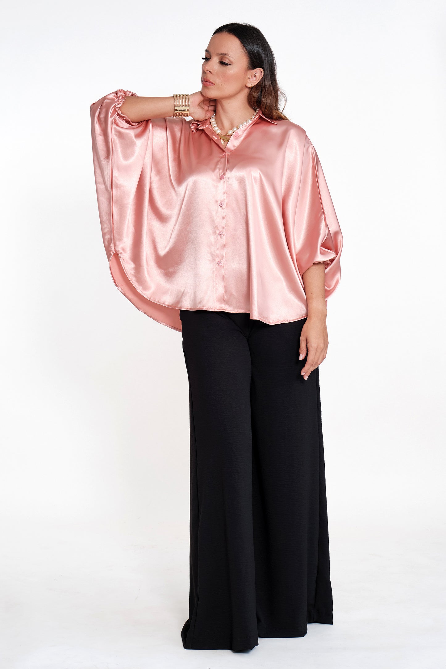 Blusa en Seda Missy Rosa