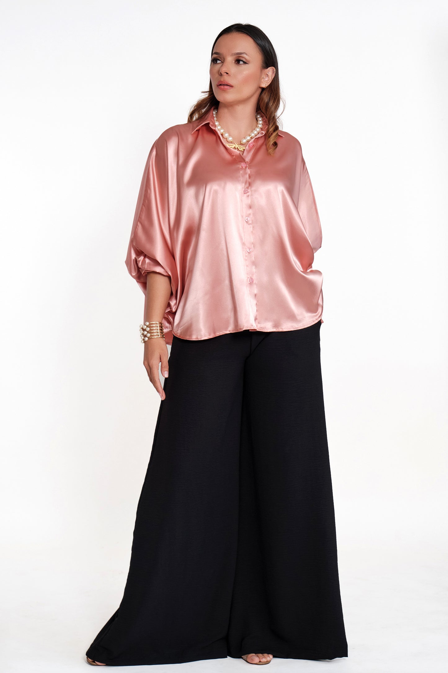 Blusa en Seda Missy Rosa