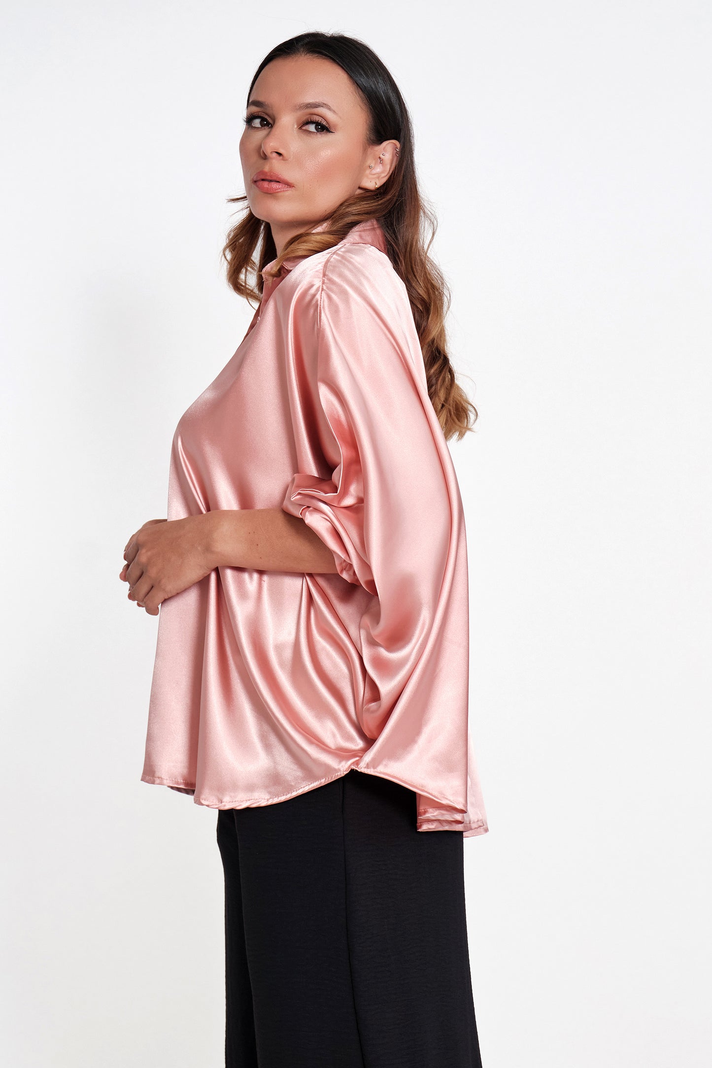 Blusa en Seda Missy Rosa