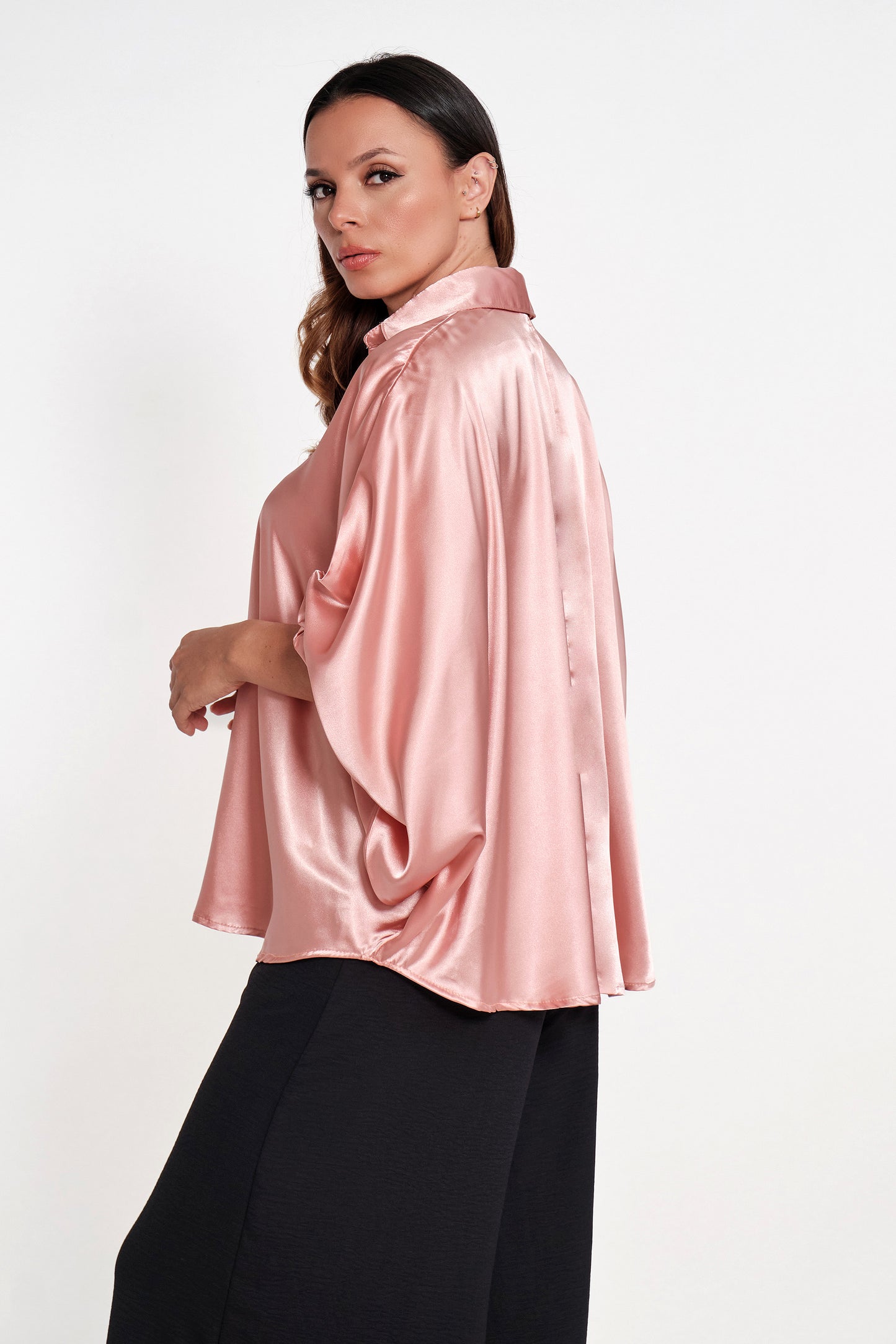 Blusa en Seda Missy Rosa