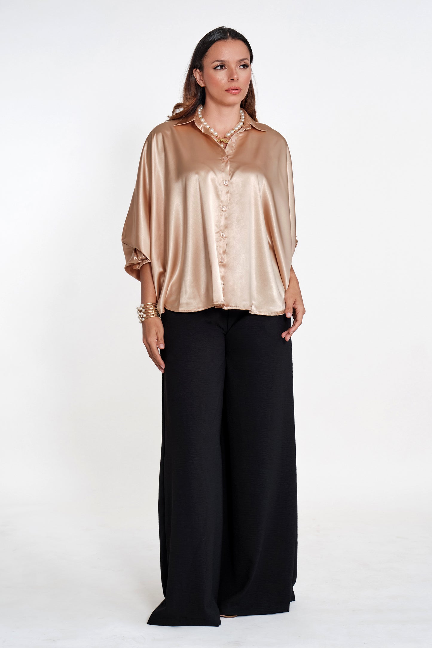 Blusa en Seda Missy Dorado