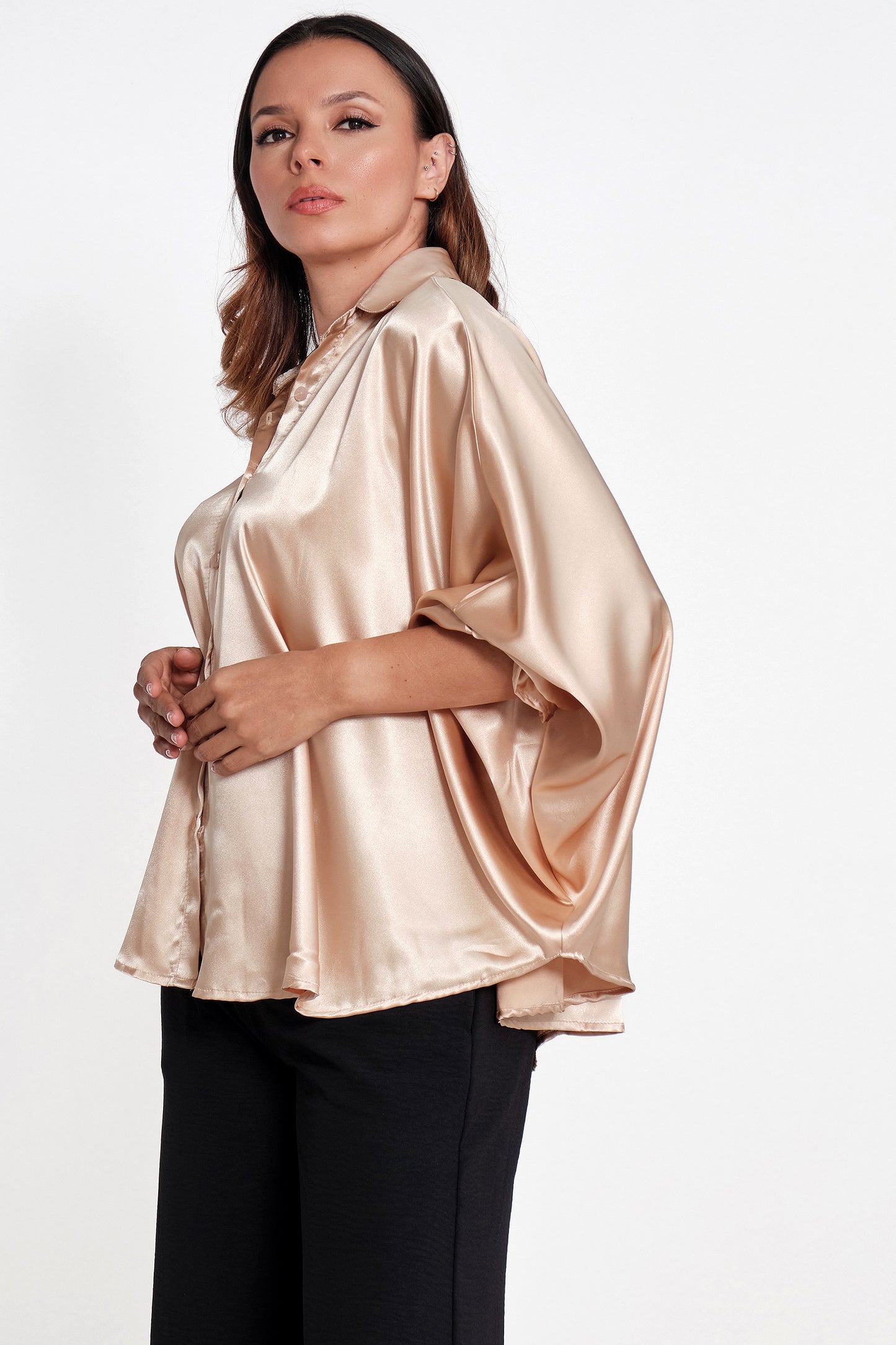 Blusa en Seda Missy Dorado