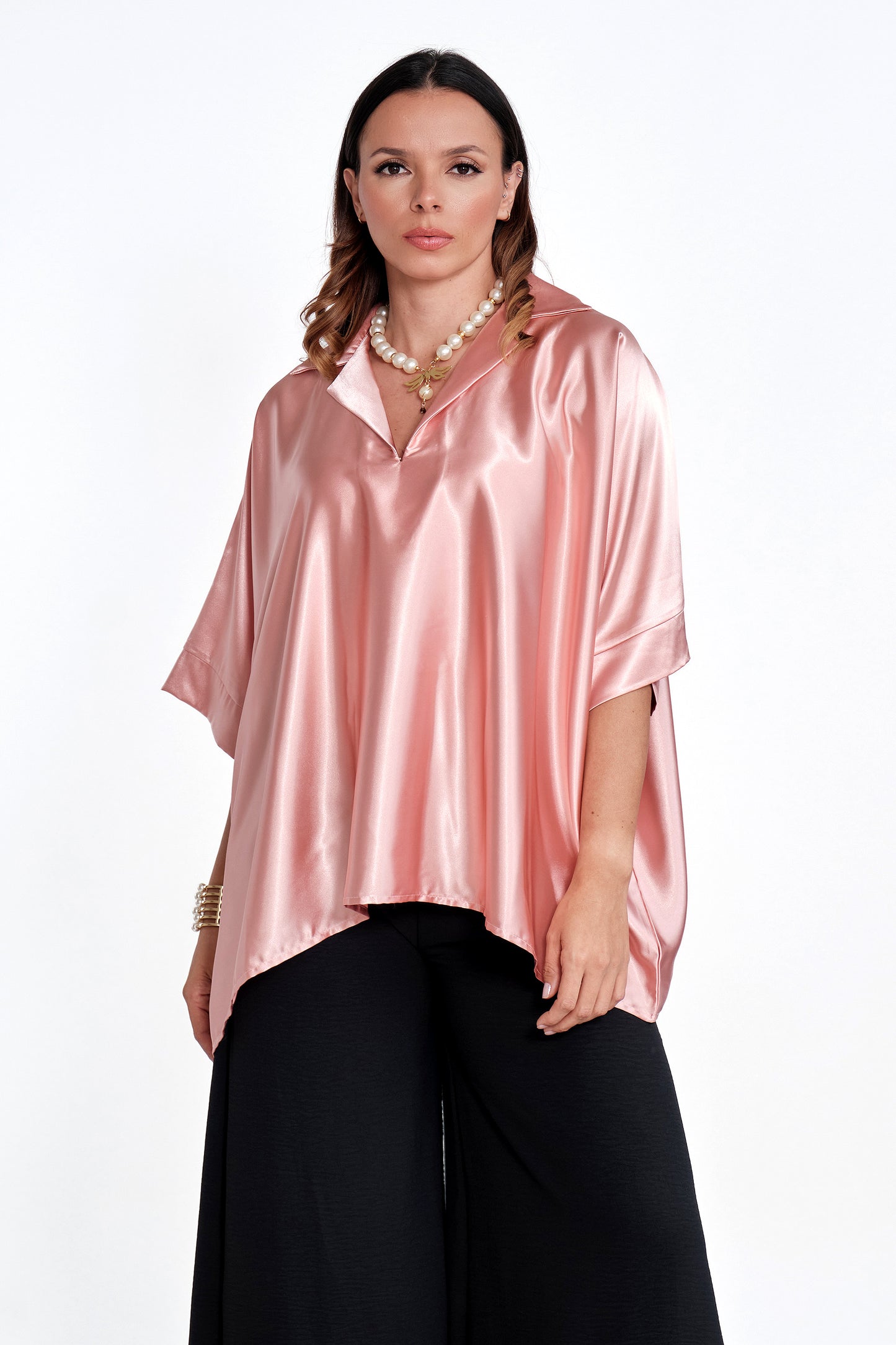 Blusa Seda Lois Rosa