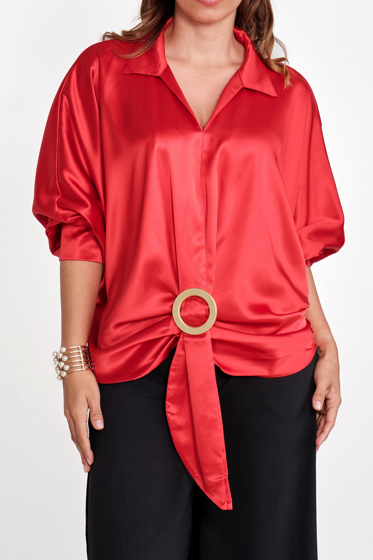 Blusa Hebilla Rojo
