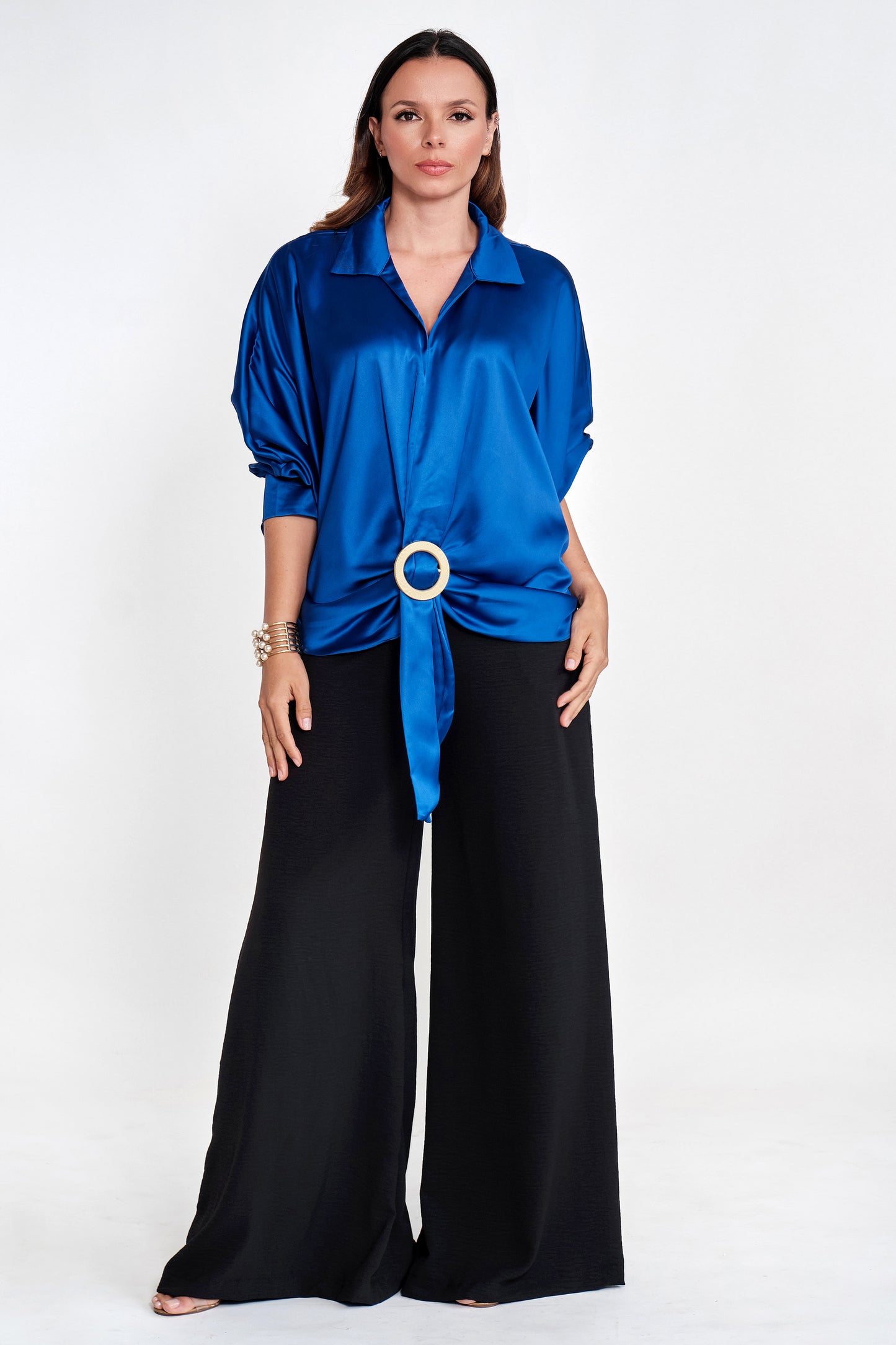 Blusa Hebilla Azul