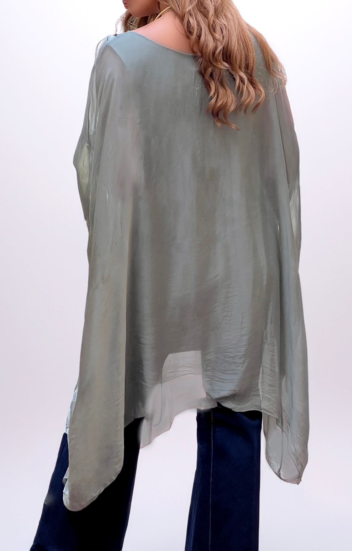 Vestido Seda Verde
