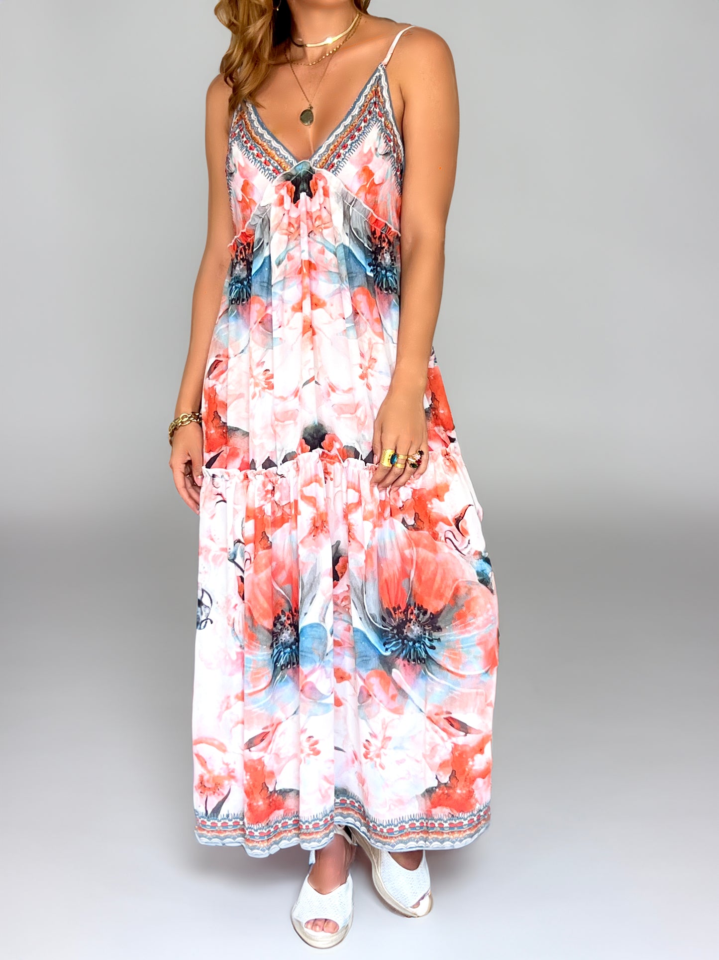 Vestido de Tiras Estampado