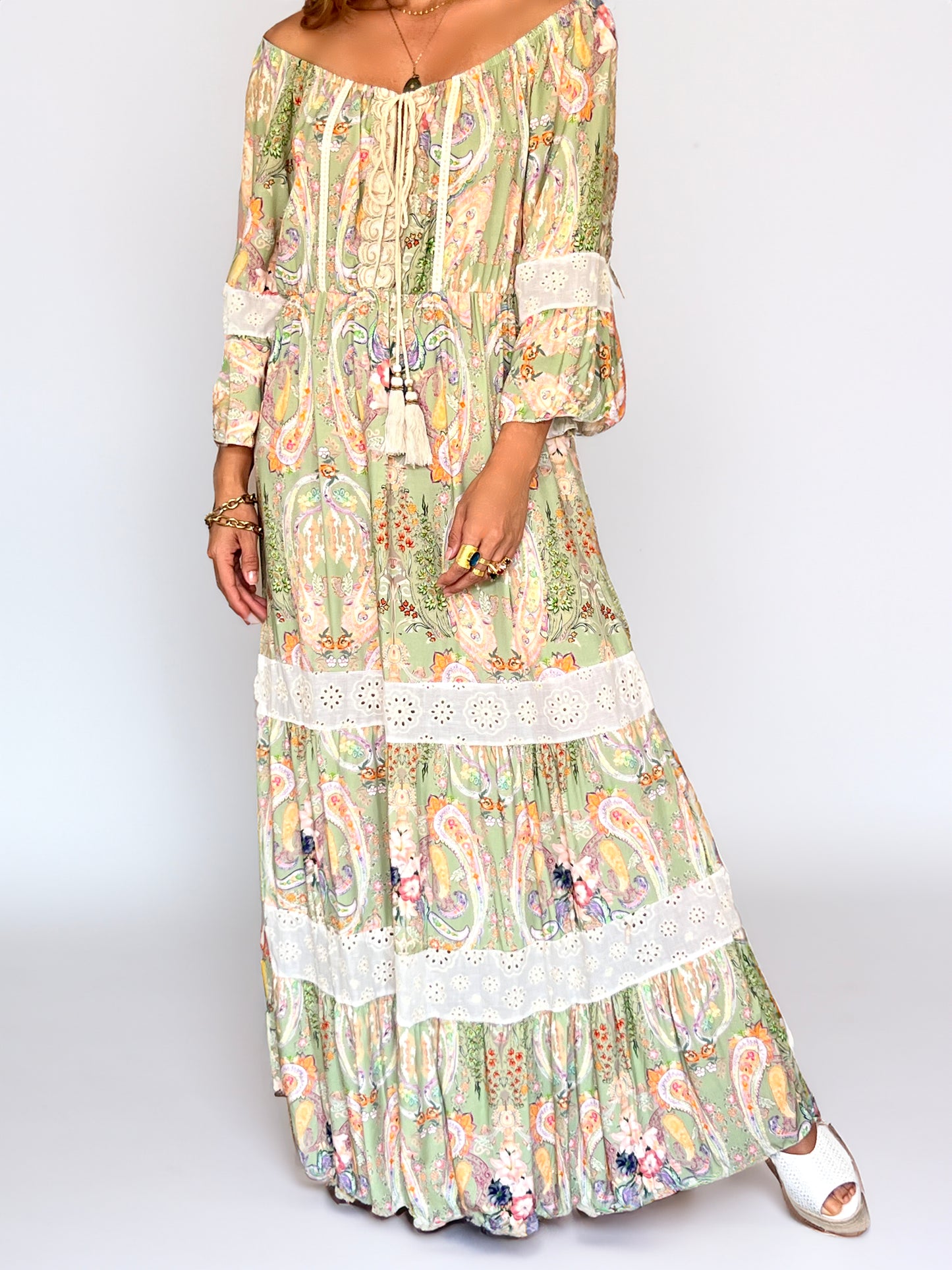 Vestido Boho Chic Verde