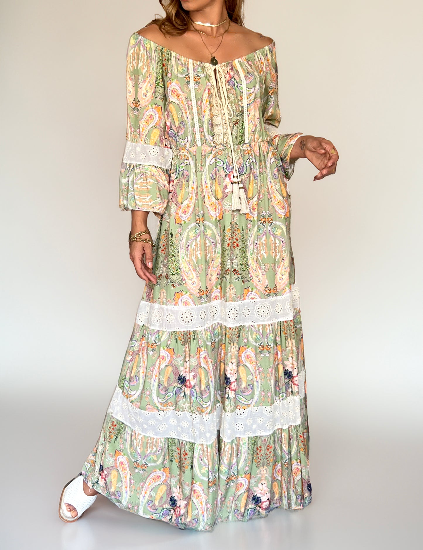 Vestido Boho Chic Verde