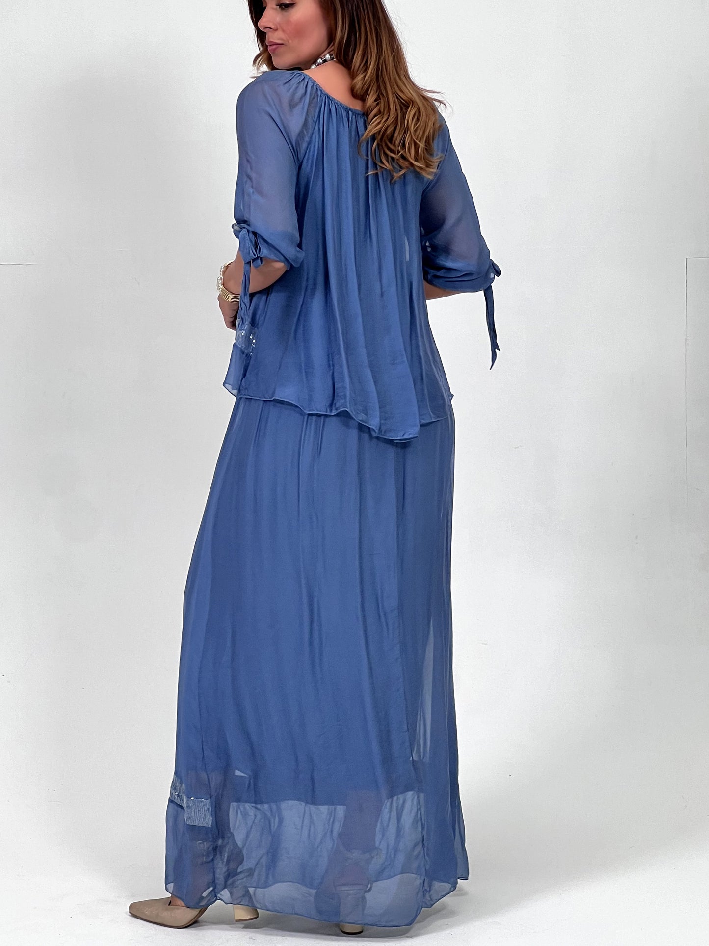 Vestido Romántica Azul