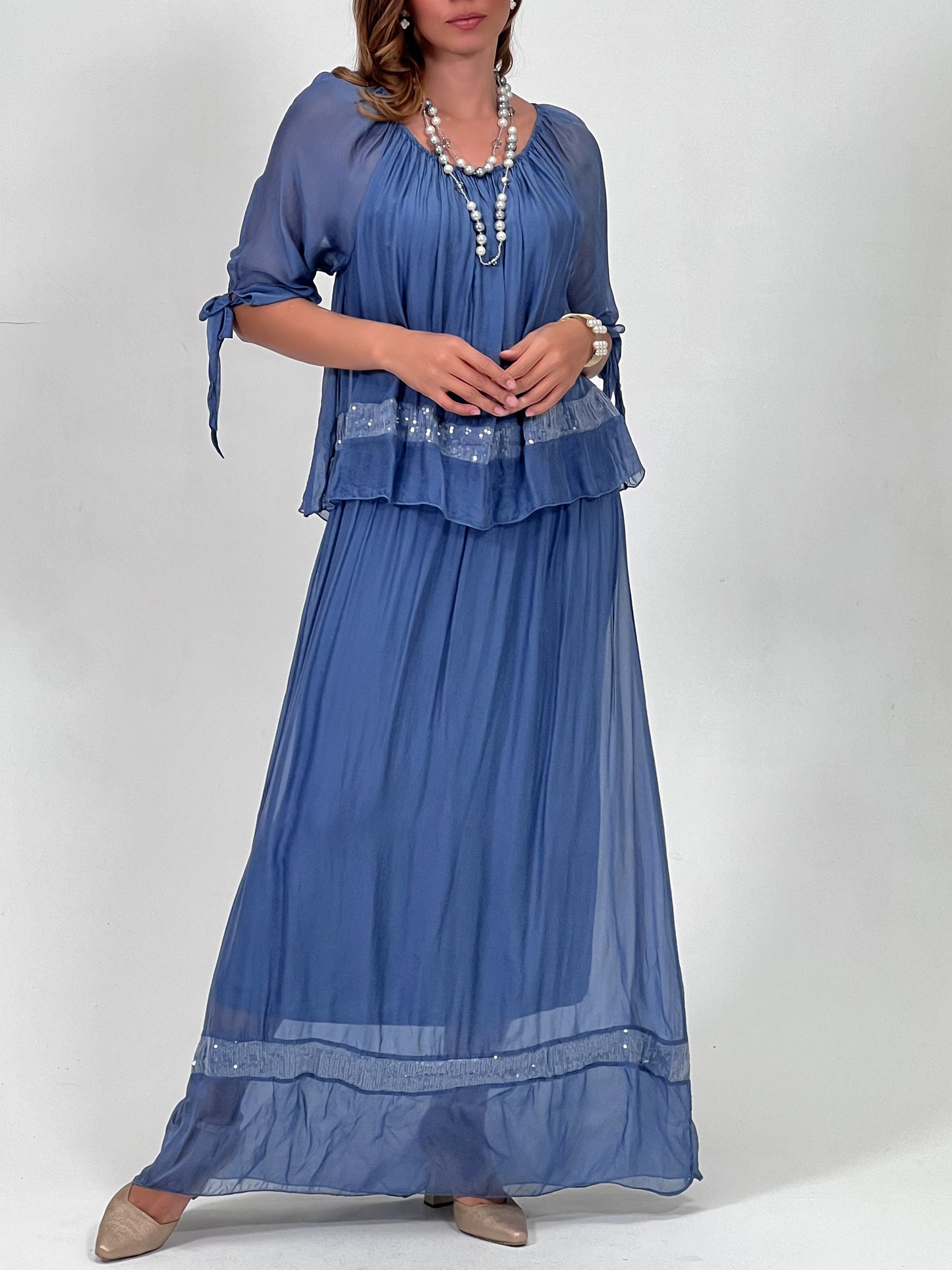 Vestido Romántica Azul