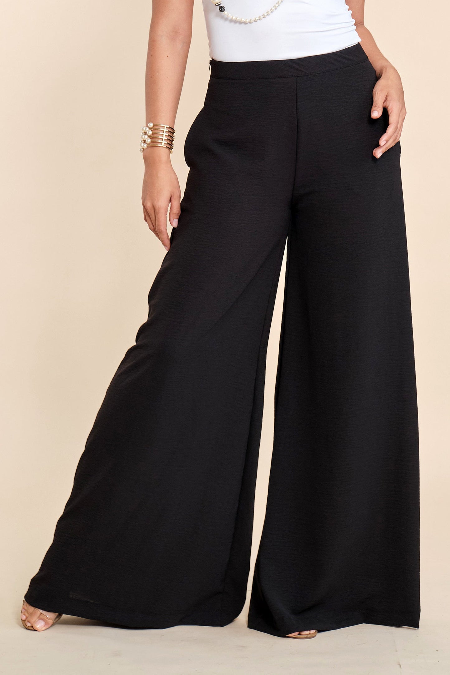 Pantalón Palazzo Crepé Negro