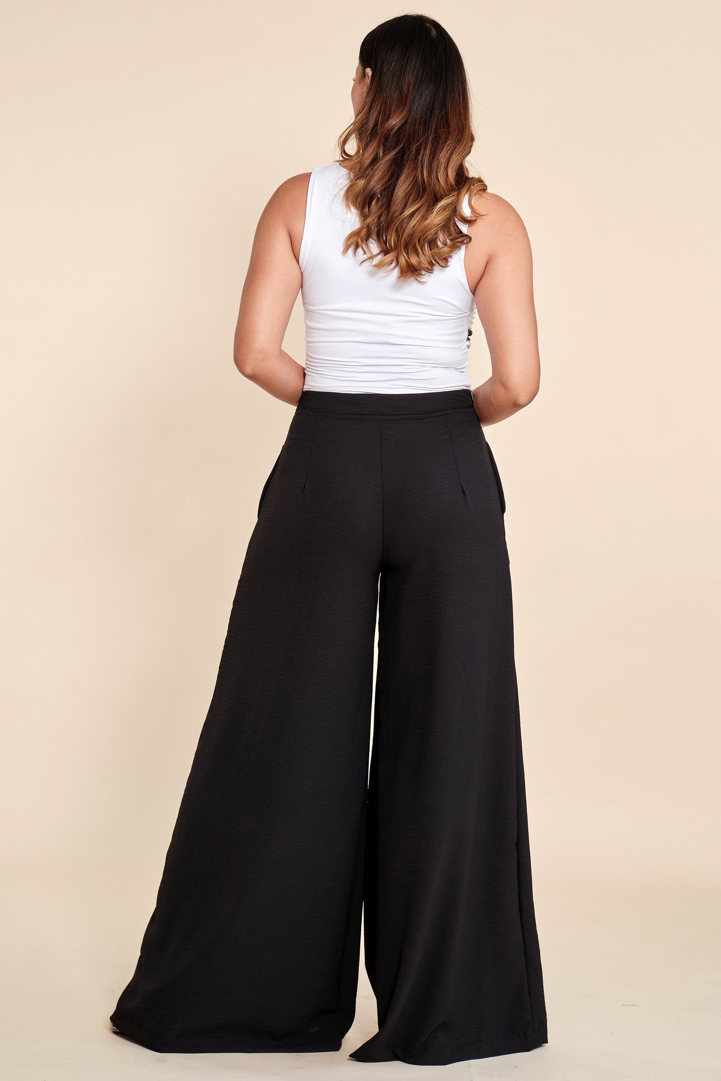 Pantalón Palazzo Crepé Negro