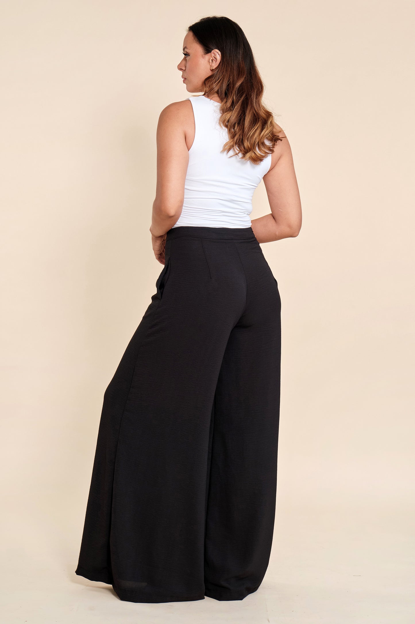 Pantalón Palazzo Crepé Negro