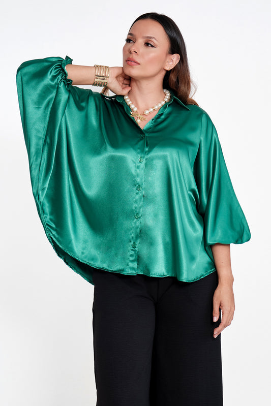Blusa en Seda Missy Verde