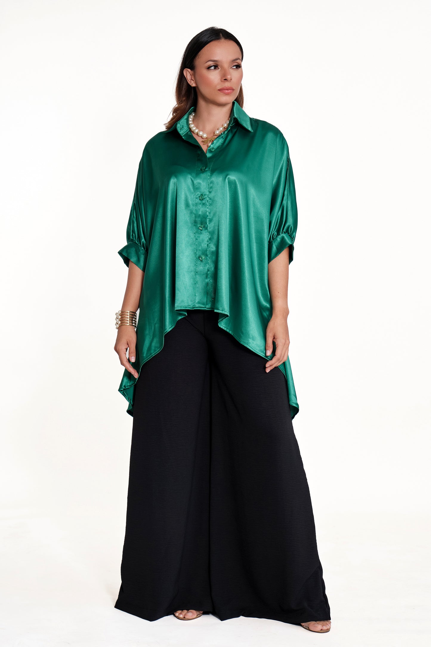 Blusa Seda Luisa Verde