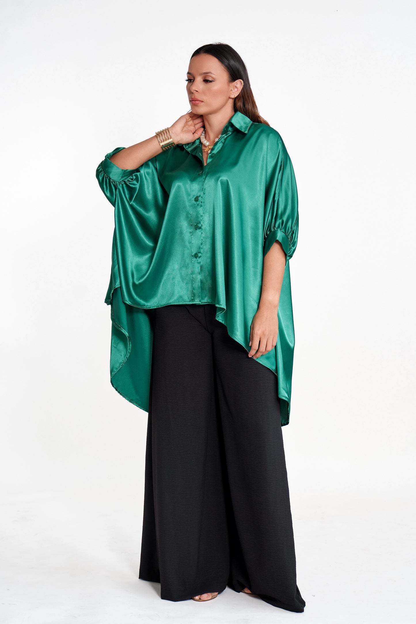 Blusa Seda Luisa Verde