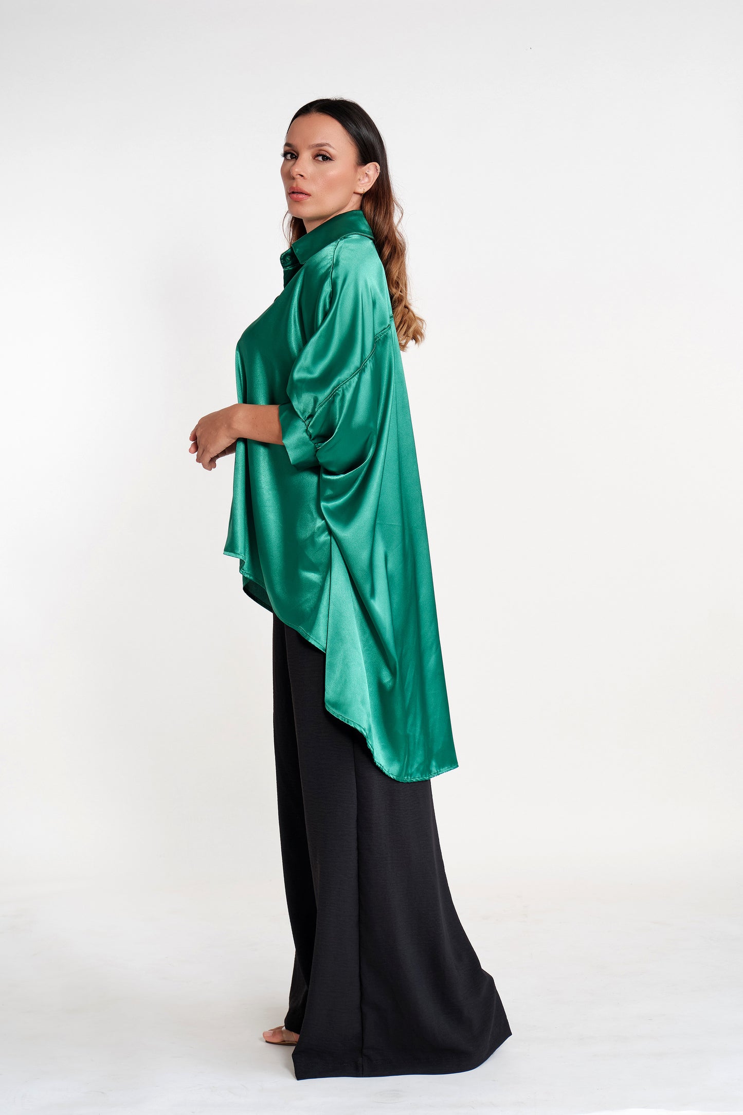 Blusa Seda Luisa Verde