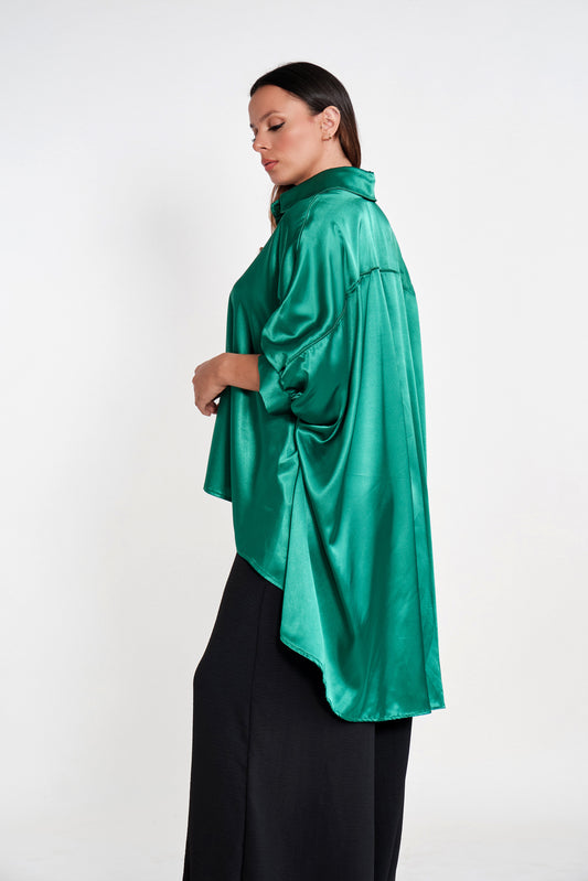 Blusa Seda Luisa Verde