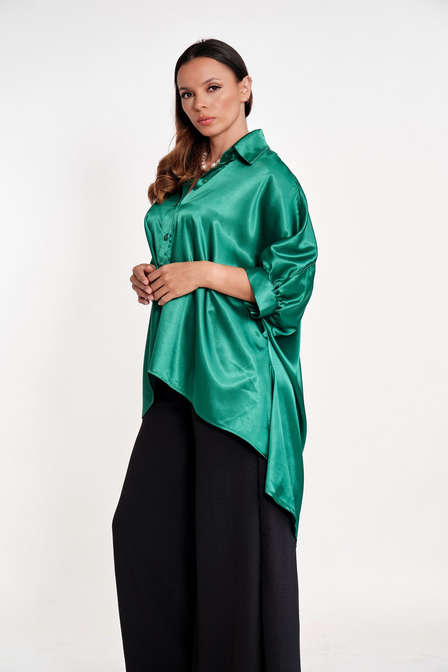 Blusa Seda Luisa Verde