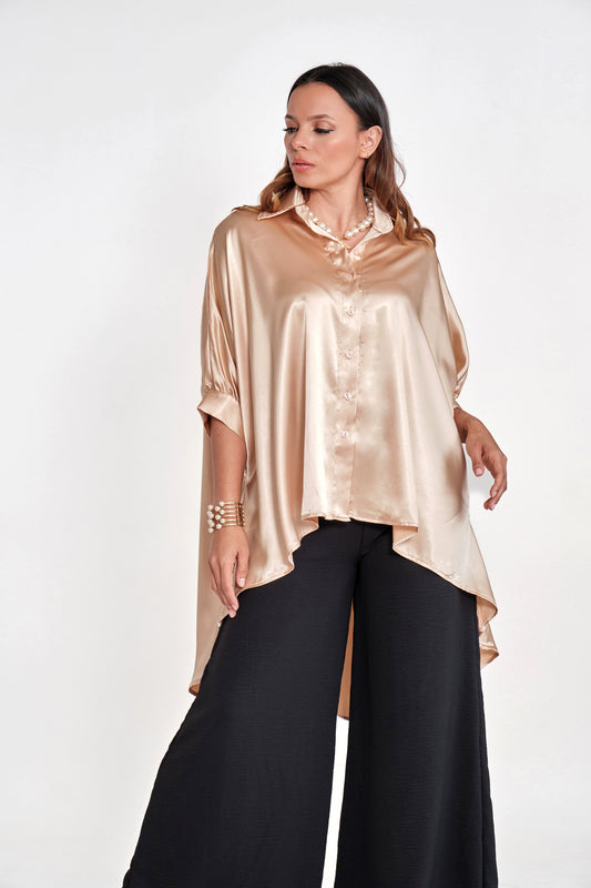 Blusa Seda Luisa Dorado