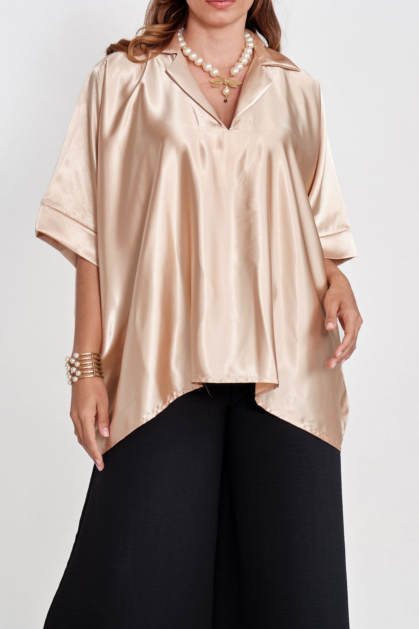 Blusa Seda Lois Dorado