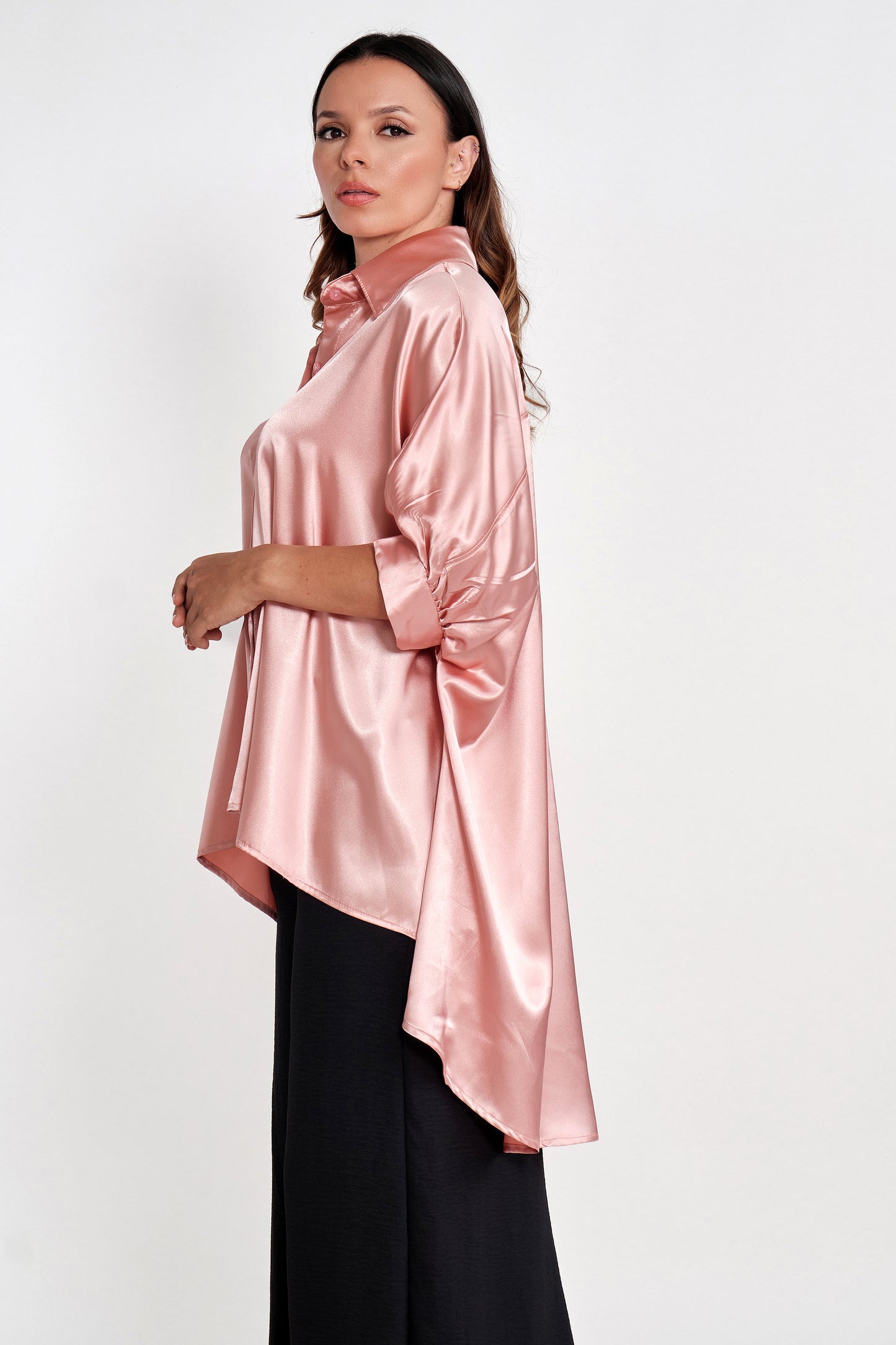 Blusa Seda Luisa Rosa