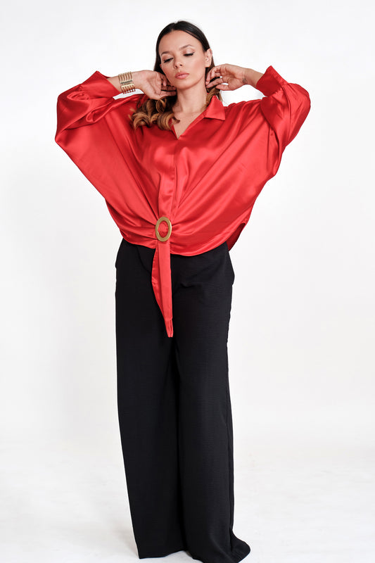 Blusa Hebilla Rojo