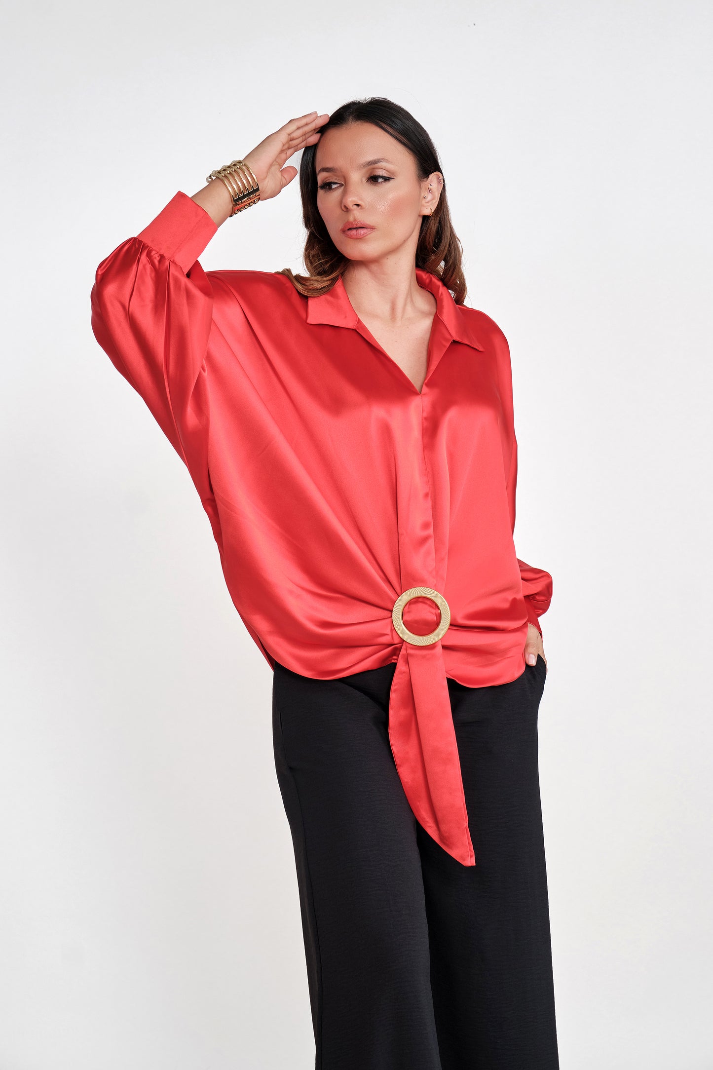 Blusa Hebilla Rojo