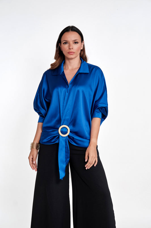 Blusa Hebilla Azul