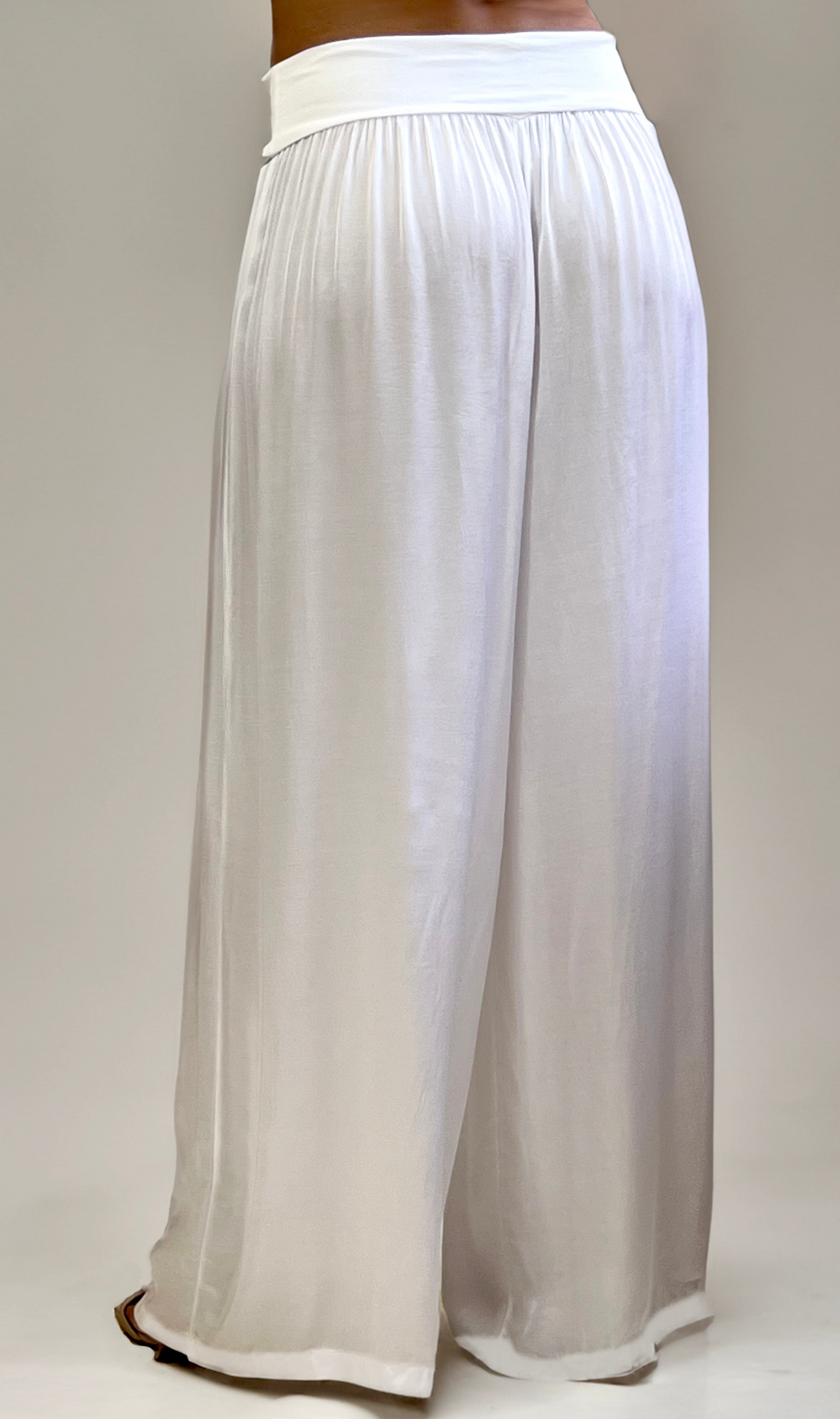 Pantalón Seda Italiana Blanco