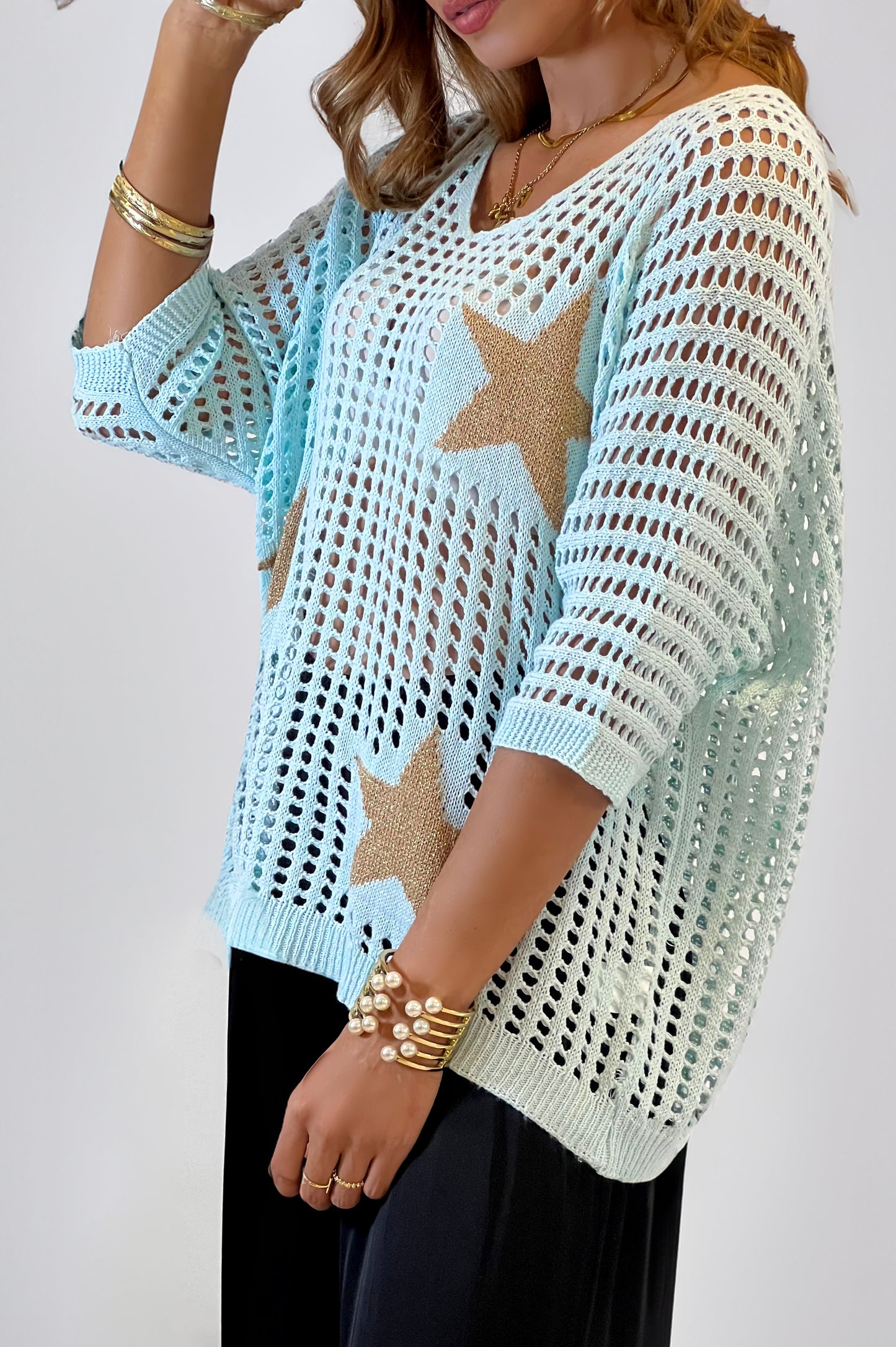 Blusa Tejida Estrellas