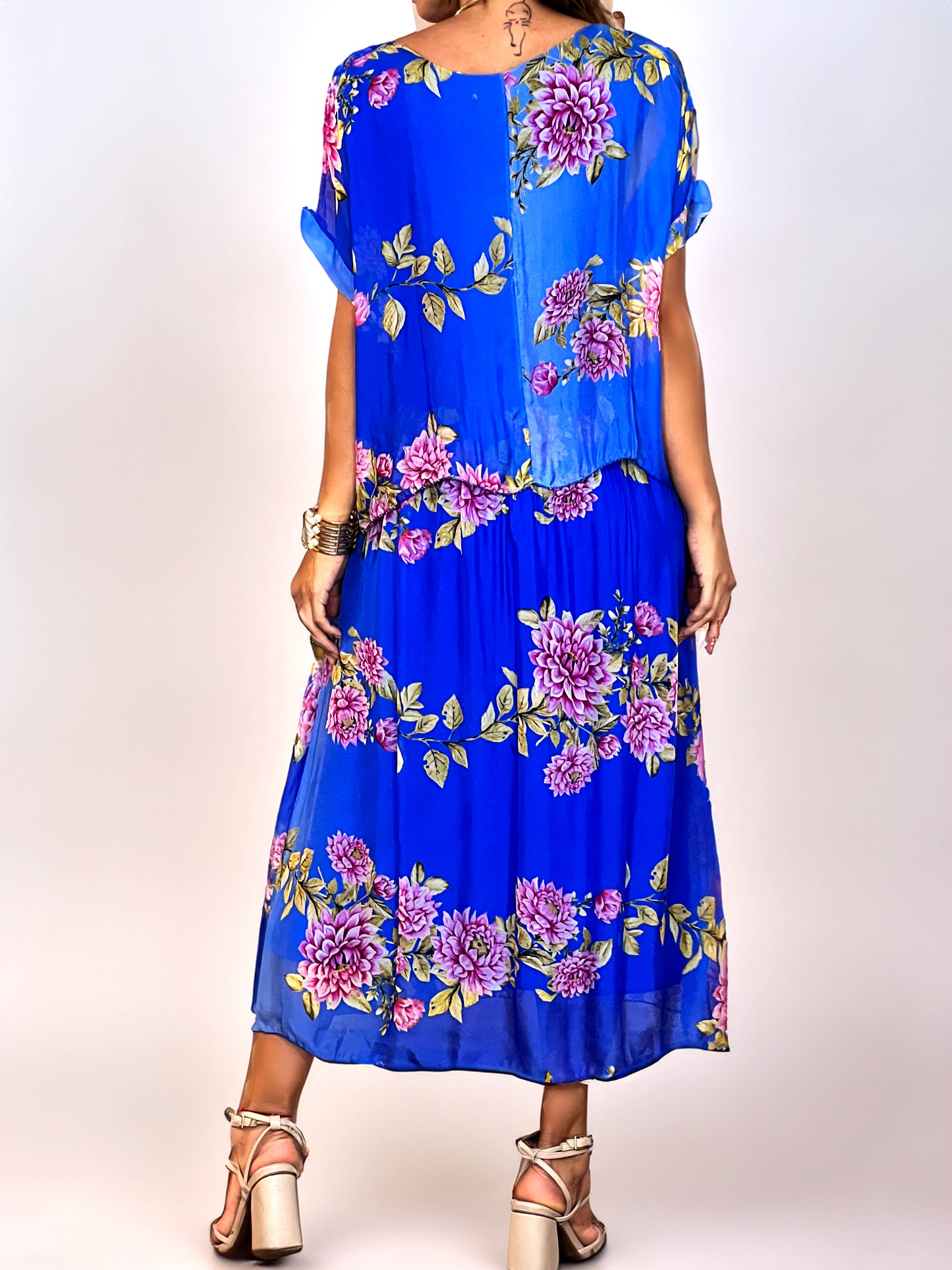 Vestido Chiffon Azul