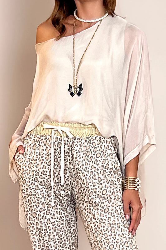 Blusa Seda Beige